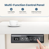 Electric Standing Desk Adjustable Height, 48x24 Inch Sit Stand Up Home Office Desks Computer Workstation PC Work Table, White