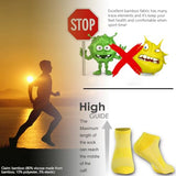 Sunew 3 Pairs Viscose Bamboo Socks Women Soft Cushioned Moisture Wicking Comfortable No Show Low-Cut Workout Ankle Running Hiking Golf Socks Yellow S
