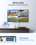 REOLINK RLN8-410 8CH NVR Network Video Recorder PoE Security Camera System