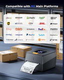 Phomemo Shipping Label Printer with Touchable Screen, 4x6 Bluetooth Thermal Label Printer with Built-in Label Holder, D420D Thermal Printers