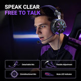 Wired Open Back Gaming Headset, Open Acoustic Audio, Breathable Mesh Fabric, 7.1 Surround Sound, Vibrant RGB