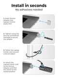 Laptop Security Lock | Compatible with All Laptops inc MacBook | 1.7m Anti-Theft Cable