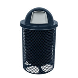 COATEDOUTDOORFURNITURE 32-Gal Trash Can, Dark Blue, Dome Lid