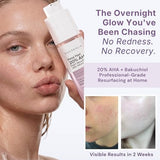MAXDAHLIA Petal Peel 20% AHA Serum – Lactic + Mandelic Acid Chemical Peel for Dark Spots & Acne Marks | Bakuchiol Night Treatment | No Downtime | Safe for Sensitive & Acne-Prone Skin