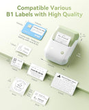 NIIMBOT B1 Label Maker Machine, Thermal Label Printer Easy to Use for Office, Home, Business, Came with 1 Roll White Label(Green)