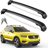 KINGGERI 300lbs Roof Rack Cross Bars Compatible with Volvo XC40 XC-40 2018-2026, Lockable Heavy Duty Aluminum Roof Rails Crossbars Cargo Bars Canoe Snowboard Rooftop Black Carrier Luggage