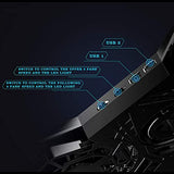 Laptop Cooler Laptop Cooling Pad Notebook Gaming Cooler Stand with Four Fan and 2 Port for 14-17inch Laptop