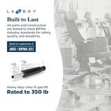 La-Z-Boy Delano Big & Tall Executive Office Chair, Ergonomic Mid-Back Body Pillow Lumbar Support