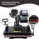 5 in 1 Heat Press Machine - 360° Swing Away T-Shirt Press