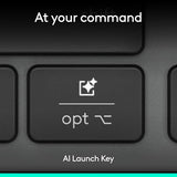 Logitech Signature Slim Solar+ Wireless Bluetooth Keyboard K980, Solar and Artificial Light Powered