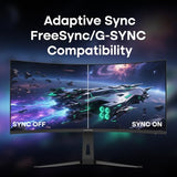 Amzfast 34 Inch 240Hz Curved Gaming Monitor UWQHD (3440x1440), AMZG34C8 Pro