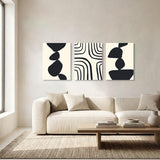 daktenn Boho Wall Art Set of 3 Matisse Wall Art Minimalist Wall Art Abstract Geometric Prints for Bathroom Bedroom Living Room 18"x24"x3 Panels