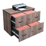 NBF Lateral File Cabinet 2 Drawer Office Storage with Locking Drawers