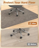 Blvornl Office Chair Mat for Hardwood Floor, 35.4"*47.2" Desk Computer Chair Mat for Hard Wood, Dark Brown