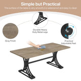 Conference Table, Modern Meeting Table for 8-10 People, Rectangle Seminar Boardroom Table for Office
