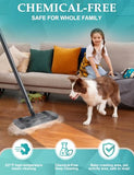 Steam Mop, 2500W High-Pressure Deep Cleaning Steam with 1.69QT Tank, 221°F & 3-Level Temp Steam Cleaner 10S Fast Heat-Up with19 Accessories for Floor, Car, Kitchen, Carpets, Window (MINT GREEN)