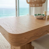 AH AXIOS HMOE 47 in-105 in Extendable Wood Dining Room Table for 4-8 People