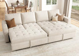 HONBAY Modular Sectional Sleeper Sofa with Pull Out Bed