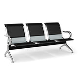 3-Seat Office Reception Guest Chairs for Office, Hospital, Airport, Bank & Lobby,