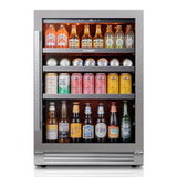 Ca'Lefort 24'' Beverage Refrigerator, 180 Can Beverage Fridge Under Counter