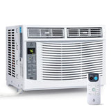 Smart 6000 BTU Window Air Conditioner with WiFi, Window AC Unit with Remote & App Control, Timer Function & Easy Install Kit, for Rooms Up to 350 Square Feet, 115V/60Hz, White