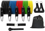Ab Roller Home Gym Equipment – 4 Wheels Ab Wheel Muscle Roller with LCD Screen, 5Pcs Resistance Bands, Ankle Straps, Door Anchor, Handles