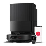 roborock Qrevo Series Robot Vacuum and Mop, 8000Pa Suction, Upgraded from Qrevo S, Anti-Tangle Brushes, Smart Obstacle Avoidance, Auto Mop Washing, All-in-One Dock, 200RPM Spinning Mops, Black(QV 35A)
