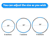 NEOWEEK 2lb Exercise Hoops for Adults, Adjustable Hoola Weighted Hoop, Detachable Section Soft Fitness Hoop for Weight Loss, Fat Burning, Home Gym Core Workout