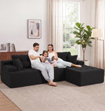 Hobestluk Boneless Couches Modular Sectional Sofa L-Shape Oversized Chaise