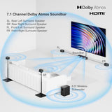 ULTIMEA 7.1 Surround Sound System with Dolby Atmos, Stereo Shelf System