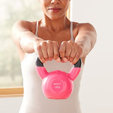 Amazon Basics Vinyl Kettlebell, 15 pound, Pink Amazon Basics