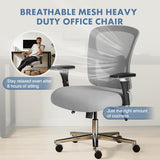 DUMOS Big and Tall Office Desk Chair with Lumbar Support, 500lbs Heavy Duty