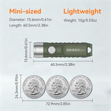 SMINGXI 500 Lumens Rechargeable Keychain EDC Flashlight with Magnetic Base, Super Bright Mini Pocket Light with USB-C, IP66 Small Lightweight Flashlights for Camping, Emergency