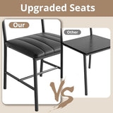 IRONCK Dining Table Set for 4, Kitchen Table with Upholstered Bench and 2 Chairs, Kitchen Table and Chairs Set for Small Space