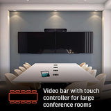 Video Bar + TC8 Touch Controller (Plantronics + Polycom) - 4K Audio & Video Conferencing for Large Conference Rooms