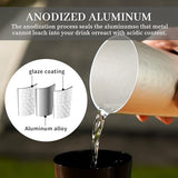 SHIKORI Metal Tumblers 15 oz Cold Drink Iced Coffee Cup, Pure Aluminum Tumblers, Hammered Beer Cups for Birthday Party Camping Travel Outdoors Supplies (Black - 6 Cups)
