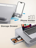 SAIJI Lap Desk with LED Light,  Lap Desk with LED Light, Portable Laptop Tray with Cushion - Fits Up to 17" Laptops & MacBookLaptop Tray with Cushion - Fits Up to 17" Laptops & MacBook, Lap Table for Bed & Couch, Lap Desks for Writing and Reading