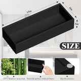 ZHWS Toilet Paper Basket, Bathroom Basket for Counter Toiletires Decor Towel TP, Back of Toilet Organizer Storage, Guest Toilet Tank Tray, Vanity Tray for Perfume Makeup Kitchen 15"x6"x3" Black