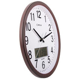 OSTAR 14" Large Analog Digital Display Wall Clock Silent Non-Ticking, Day of The Week Temperature Battery Operated Clock for Living Room Bedroom Kitchen