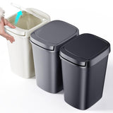 CEROELDA 3 Pack Bathroom Trash Can with Lid, 10L/2.6 Gal Small Garbage Can with Press Top Lid (Muti 1)