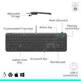 Logitech Signature Slim Wired Combo MK625 for Business, Optical Wired Mouse, Full-Size Keyboard