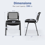 Giantex Set of 5 Office Guest Chair, Stackable Waiting Room Chair with Padded Seat