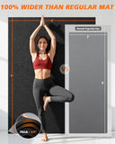 Rendpas Large Exercise Mat for Home Gym & Garage Flooring- 6'x4' /7'x5'/10'x6' (8mm), Non-Slip, High-Density & Shoe-Friendly
