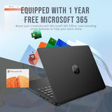 HP Ultrabook Laptop, 16GB RAM, Microsoft 365 1-Year, No Mouse, Black