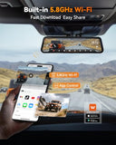WOLFBOX G900 Tripro Bumper-N 3 Channel 4K Mirror Dash Cam,STARVIS IMX678