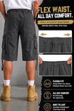 Heyfanee Mens Cargo Jean Shorts Relaxed Fit Y2k Work Denim Shorts for Men Casual Summer Jorts Loose Grey 30