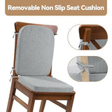 HOMBYS Kitchen Chair Back Cushion & Seat Cushion, Dining Room Chair Cushions,Seat Cushions for Kitchen Chairs, grey