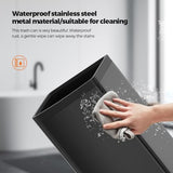 Stainless Steel Square Trash Can, Large Capacity Kitchen Garbage Can, Business Trash Bin