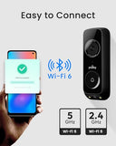 Camera Wireless Video Doorbell — Head-to-Toe View, 2K FHD Battery Doorbell with Local Storage No Monthly Fee, Package Detection, 5Ghz WiFi,