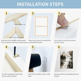 Falling in Art DIY Canvas Stretcher Bars, 24 x 36 Canvas Framing Kit, Wood Stretcher Frames for Oil Paintings, Paint by Numbers, and Posters